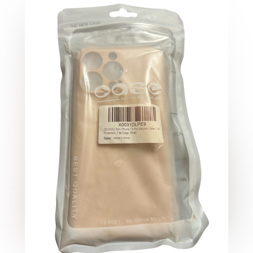 Beige Silicone Phone Case. ZEZHOU slim iPhone 13 Pro Silicone Case